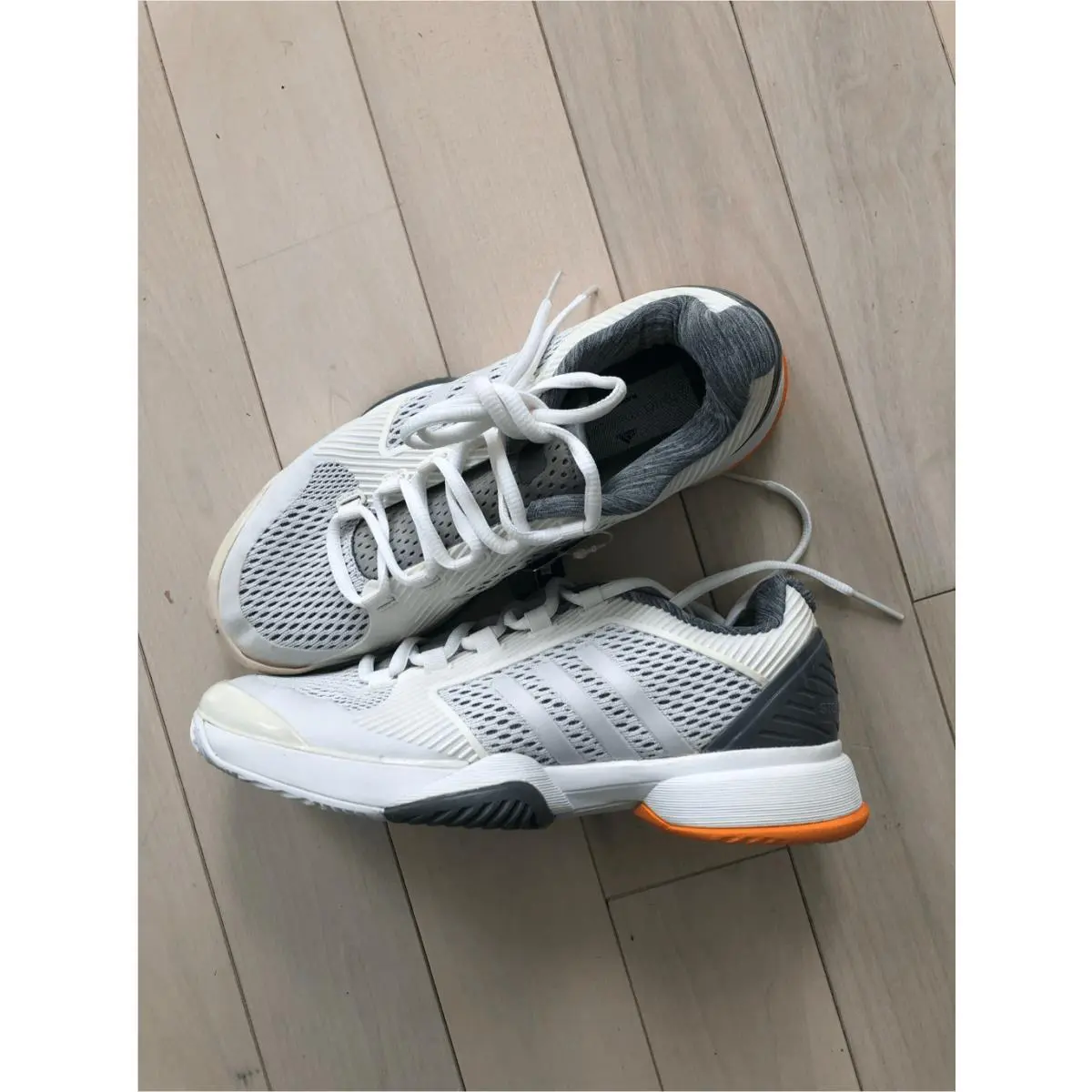 Adidas Men`s Stella Mccartney Canvas Low Top Athletic Sneakers Size 7 White
