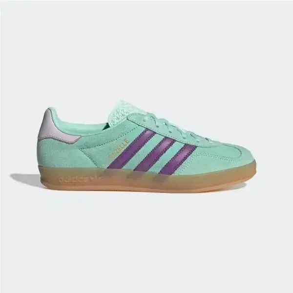 Adidas Gazelle Indoor Clemin Green/purple JQ0192 Women`s Size 9.5