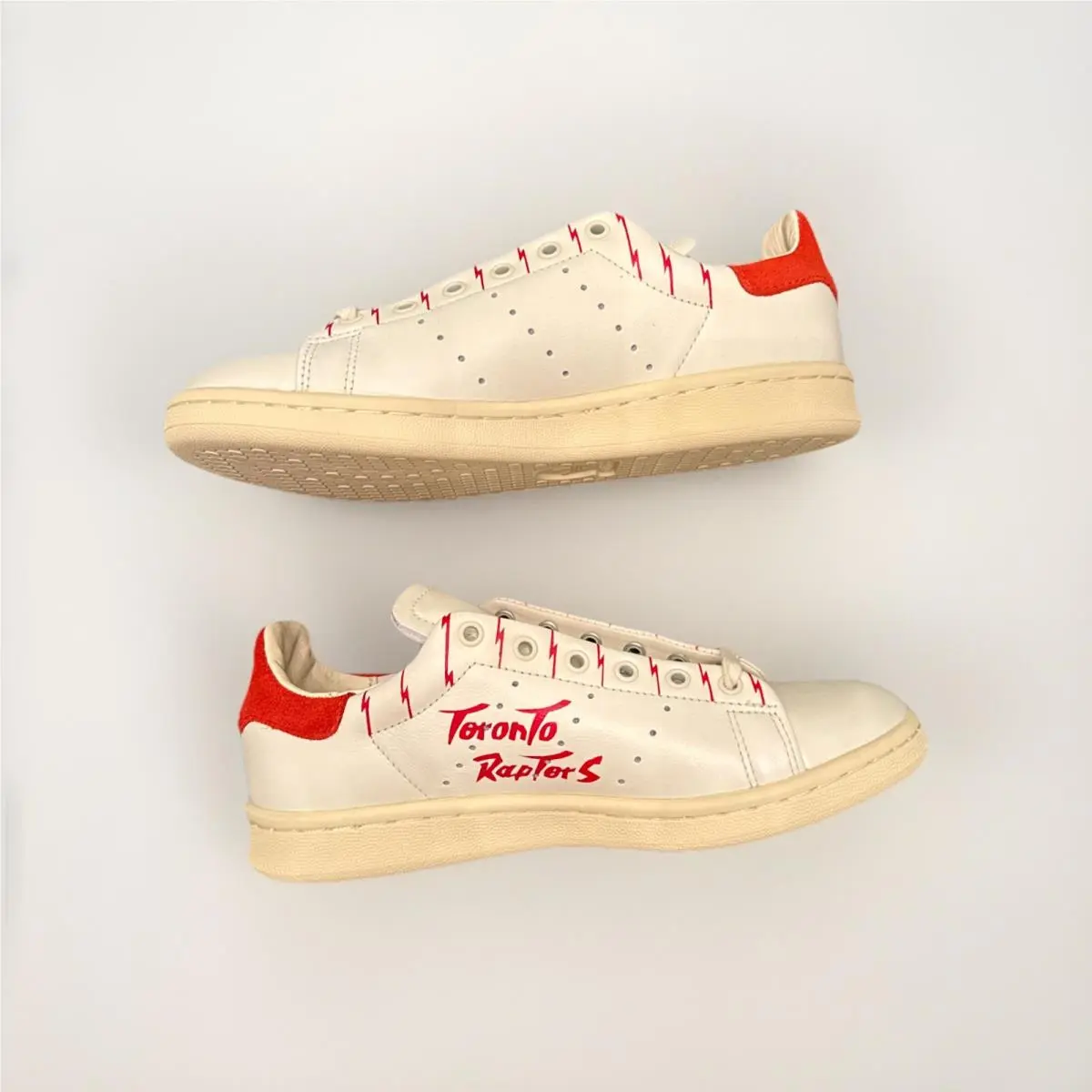 Toronto Raptors Custom Painted Adidas Stan Smith Shoes - Women Size 5