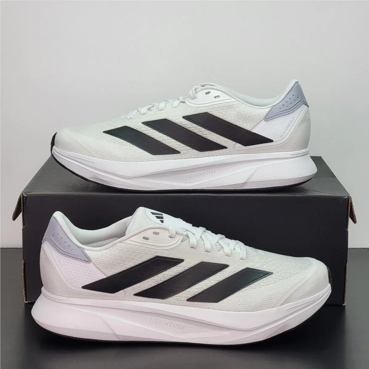 Adidas Duramo SL Men`s Size 13 Running Shoes White Black Athletic Sneakers