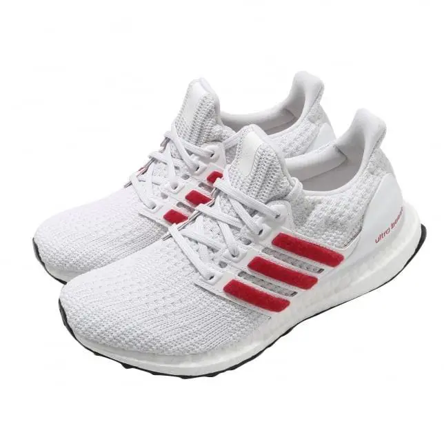 Adidas Ultraboost 4.0 Dna Running Unisex Men 5.5 = Women 7 Shoes White/red/w - White Scarlet / Red - u80 - FY9336