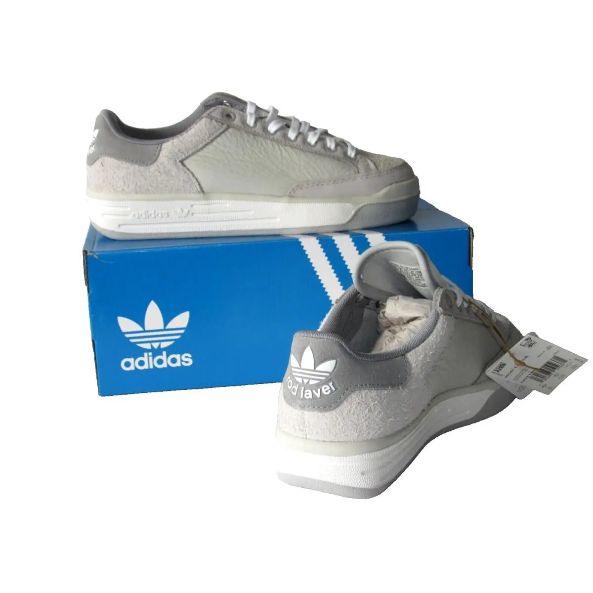 Adidas Rod Laver Gray Suede Leather Lace-up Athletic Shoes Mens 5/Womens 6.5 US