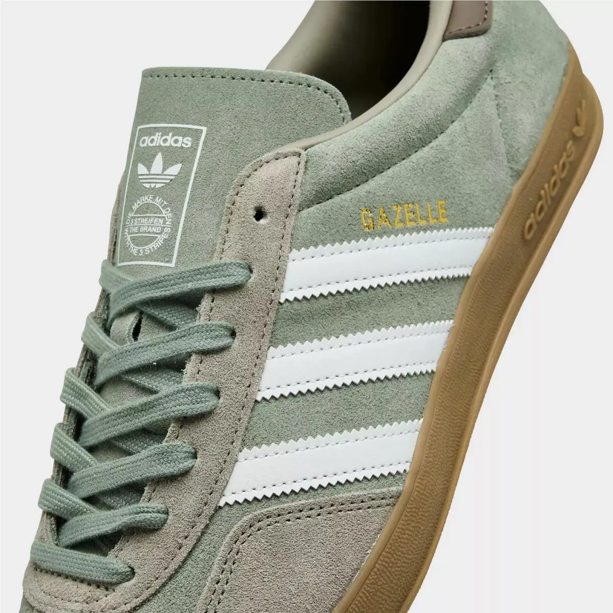 Adidas shoes - Adidas Original Gazelle Indoor - Original Gazelle Indoor - ShoesJI3526 - Silver Pebble/Silver Green/Cloud White 2