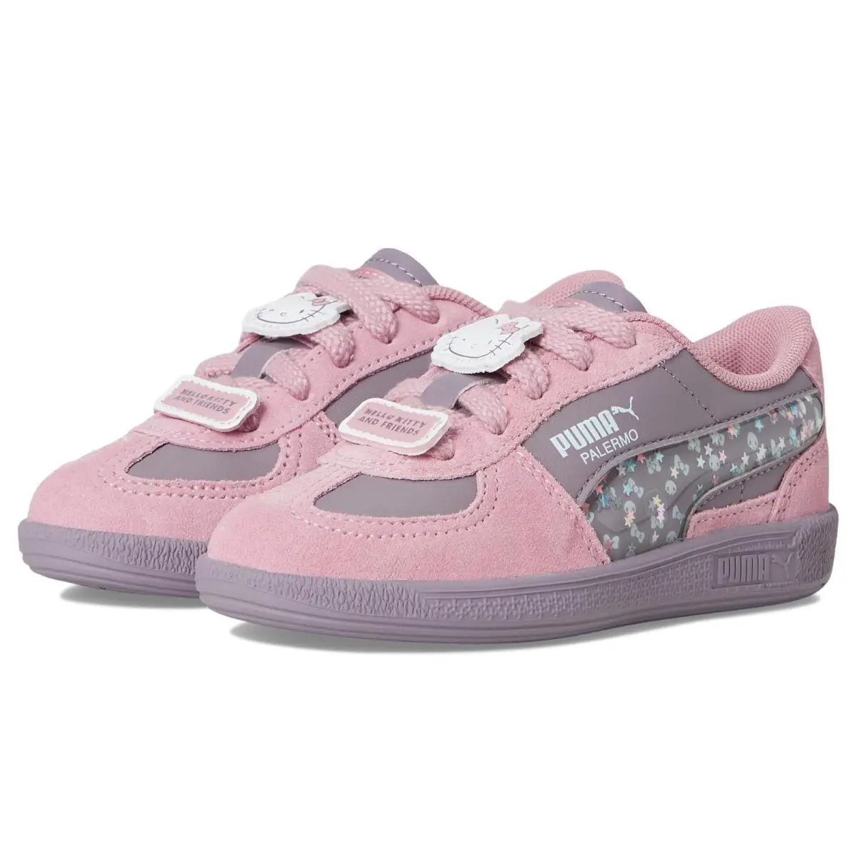 Children Unisex Puma Kids Palermo Hello Kitty and Friends Shoes Little Kid - Plum Jam/Poised Pink