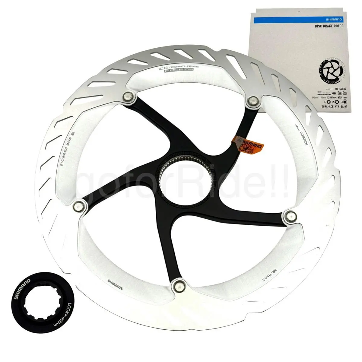 Shimano Grx RT-CL800 Disc Brake Rotor 203mm Ice Tech Freeza Center Lock 11-Speed
