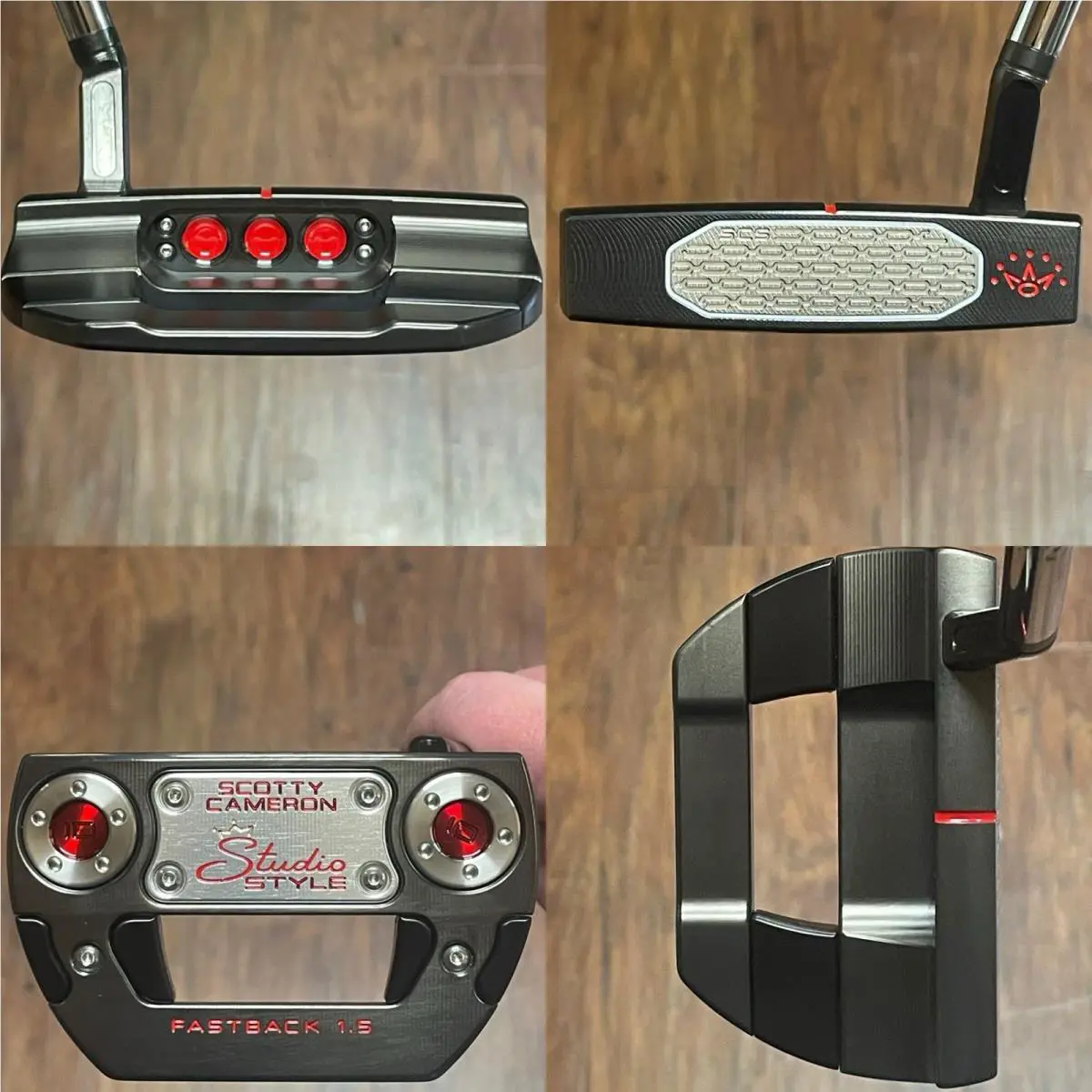 Scotty Cameron Studio Style Fastback 1.5 Putter - - Xtreme Dark Finish - Red