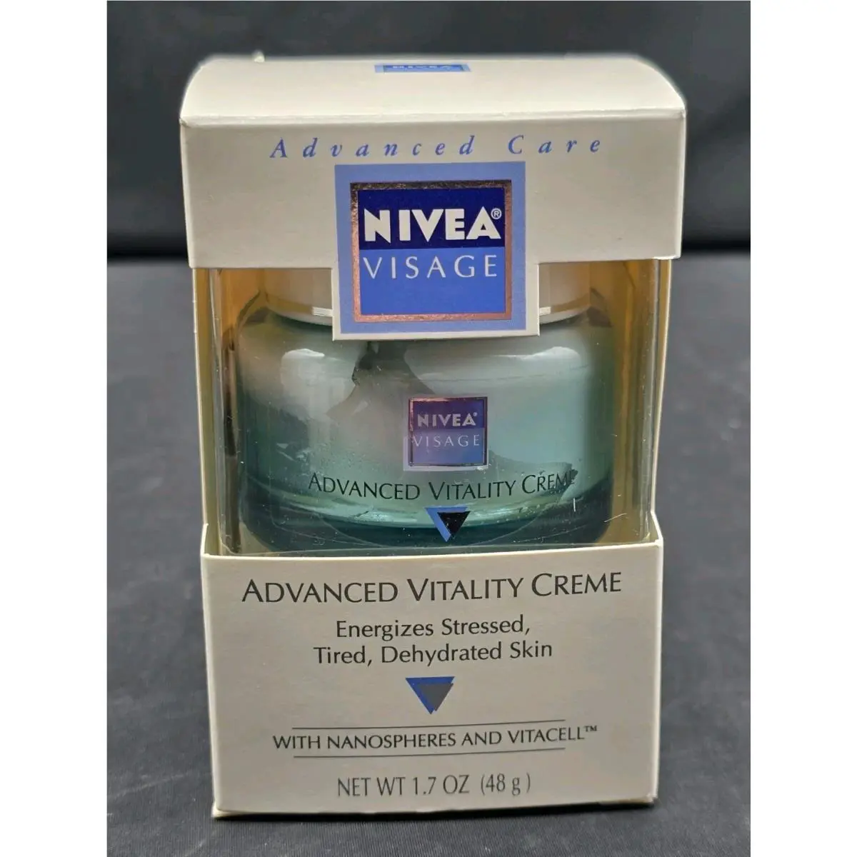 Nivea Visage Advance Vitality Cream 1.7 Fl Oz Glass Jar