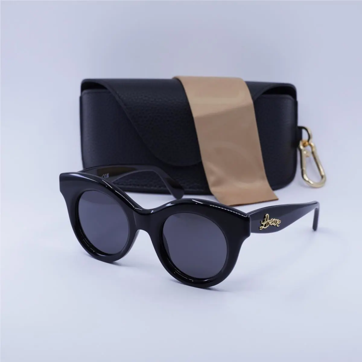 Loewe LW40126I 01A Shiny Black/grey 49-23-145 Sunglasses