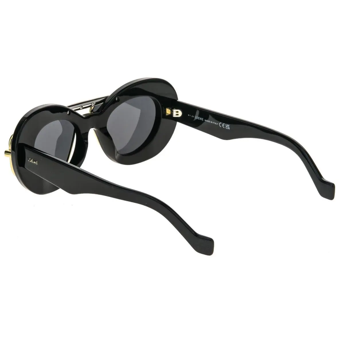 Loewe LW40120I Signature Double Frame black gold Sunglasses 40120I Loewe Acetate Wing Double Frame Sunglasses LW40120I Ivory  main image 4