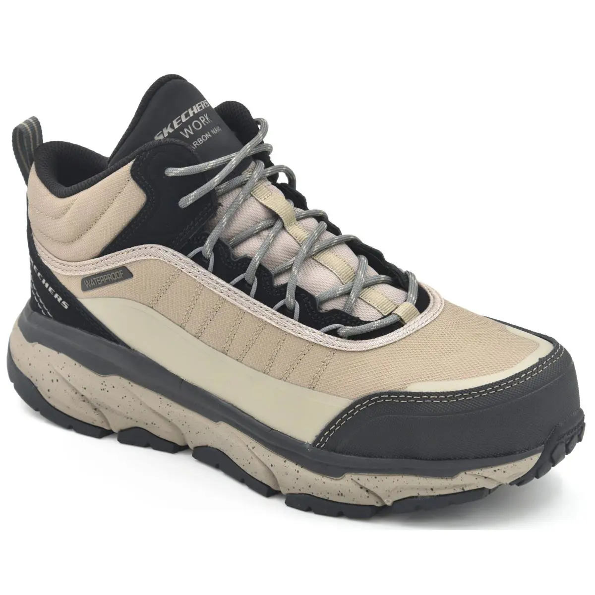 Skechers Men`s D`lux Journey SR Terrain-guard Carbon Toe Waterproof Work Boots - Beige
