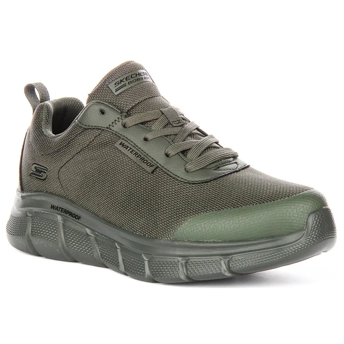 Skechers Bobs Sport B Flex Rainy Edge Wp Mesh Mens Sneaker In Olive US 8 - 12 - Olive