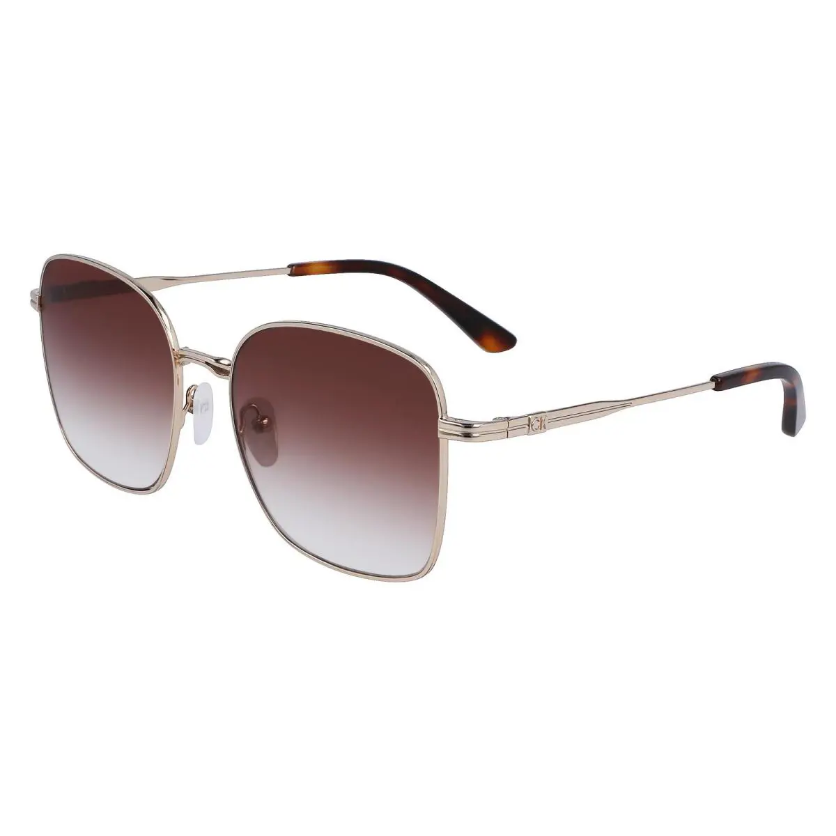 Calvin Klein CKJ24201S Sunglasses 717 Gold Turquoise Tipped Ear Piece
