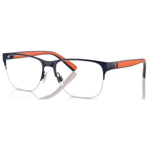 Polo  PH1228 9273 Eyeglasses Men`s Shiny Navy Blue Semi Rim 57mm by Ralph Lauren