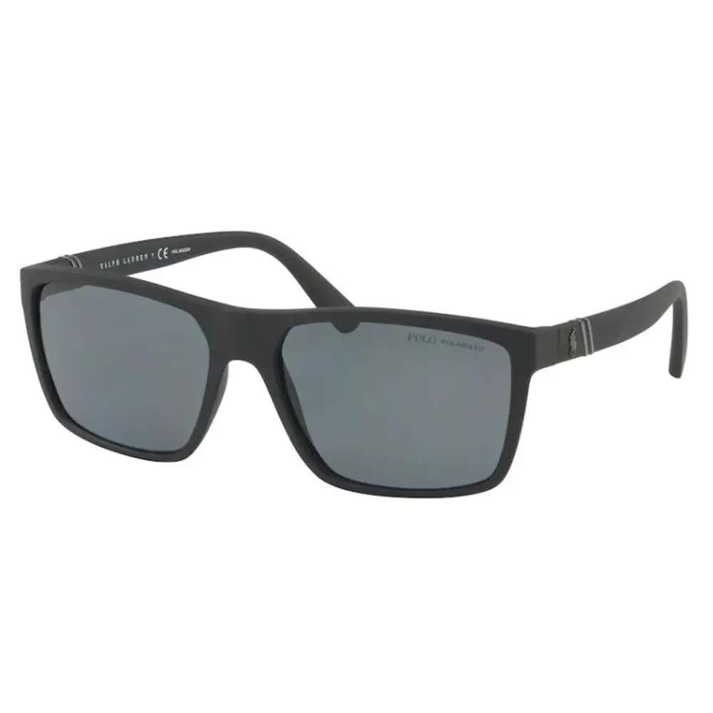 Polo Ralph Lauren PH4133 5284/81 Sunglasses Men`s Black/polarized Grey 59mm