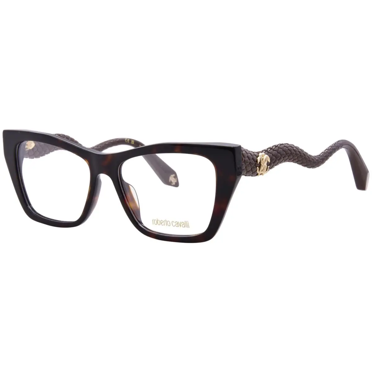 Roberto Cavalli VRC117M 0743 Eyeglasses Women`s Brown/yellow Havana Fullrim 55mm