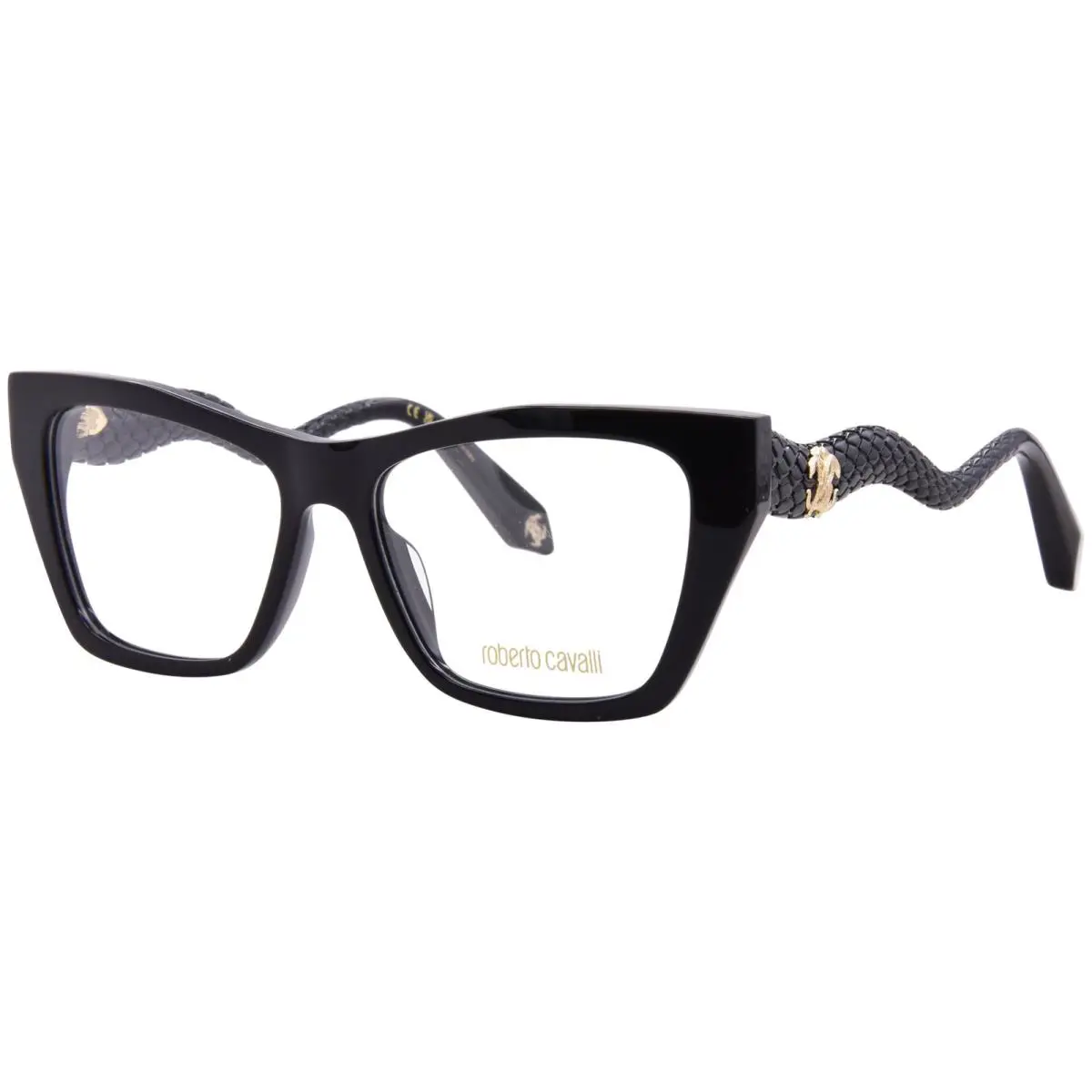 Roberto Cavalli VRC117M 0700 Eyeglasses Women`s Shiny Black Full Rim 55mm