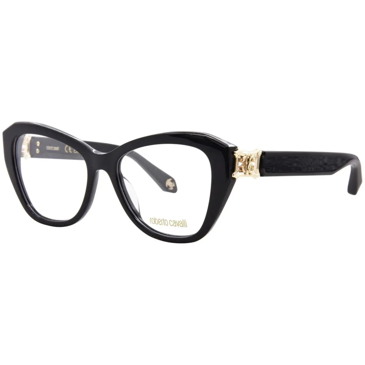 Roberto Cavalli VRC099 0700 Eyeglasses Frame Women`s Black Full Rim 54mm