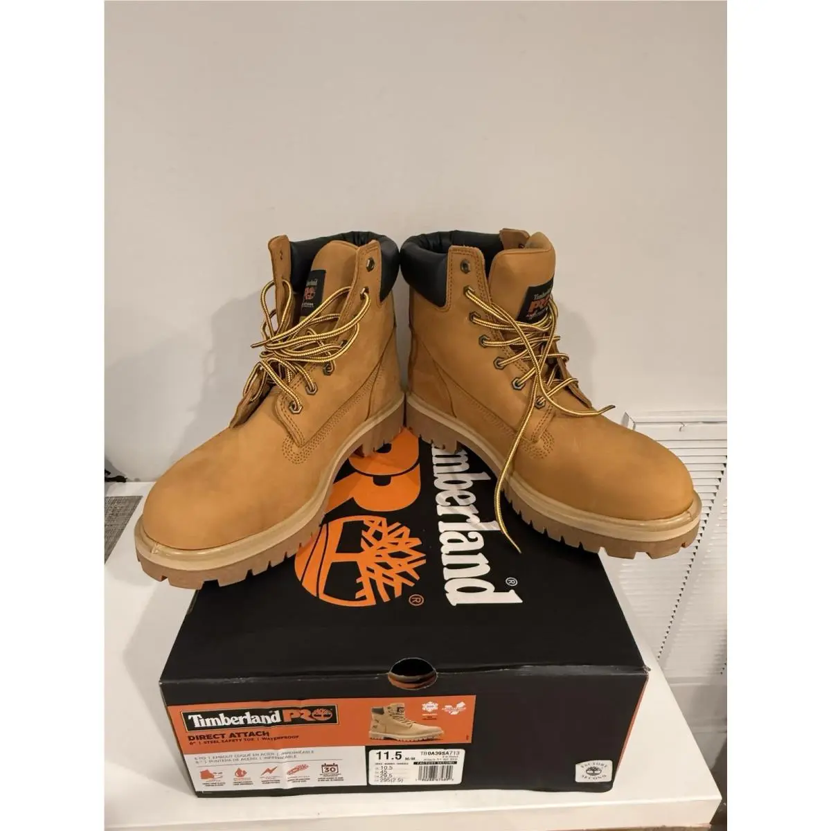 Pro 6IN Direct Attach Men`s Soft Toe EH Wp/insulated Work Boot 11.5 by Timberland