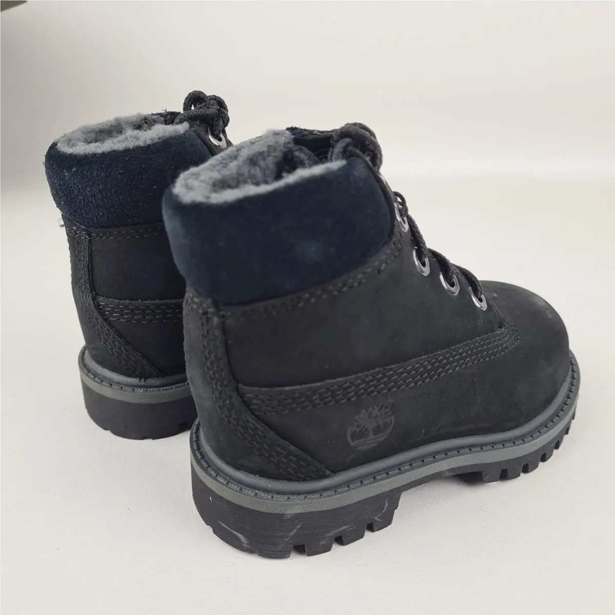 Timberland shoes - Timberland 6 In Premium Boot Wheat Black TODDLER - Black (UPC: 888657555636) 4