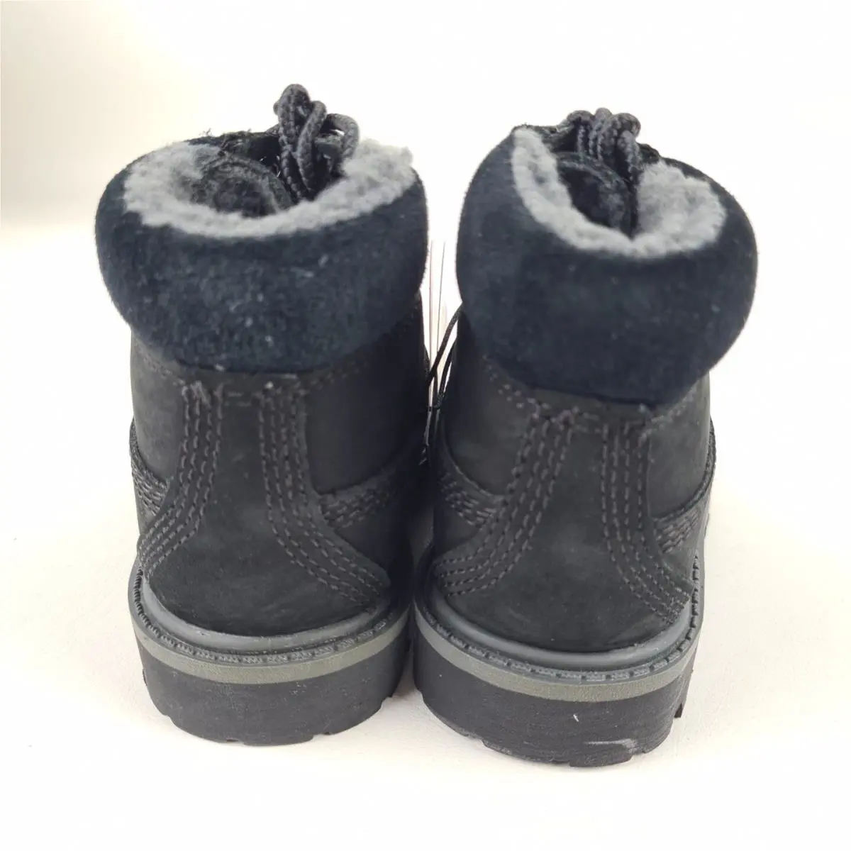 Timberland shoes - Timberland 6 In Premium Boot Wheat Black TODDLER - Black (UPC: 888657555636) 5