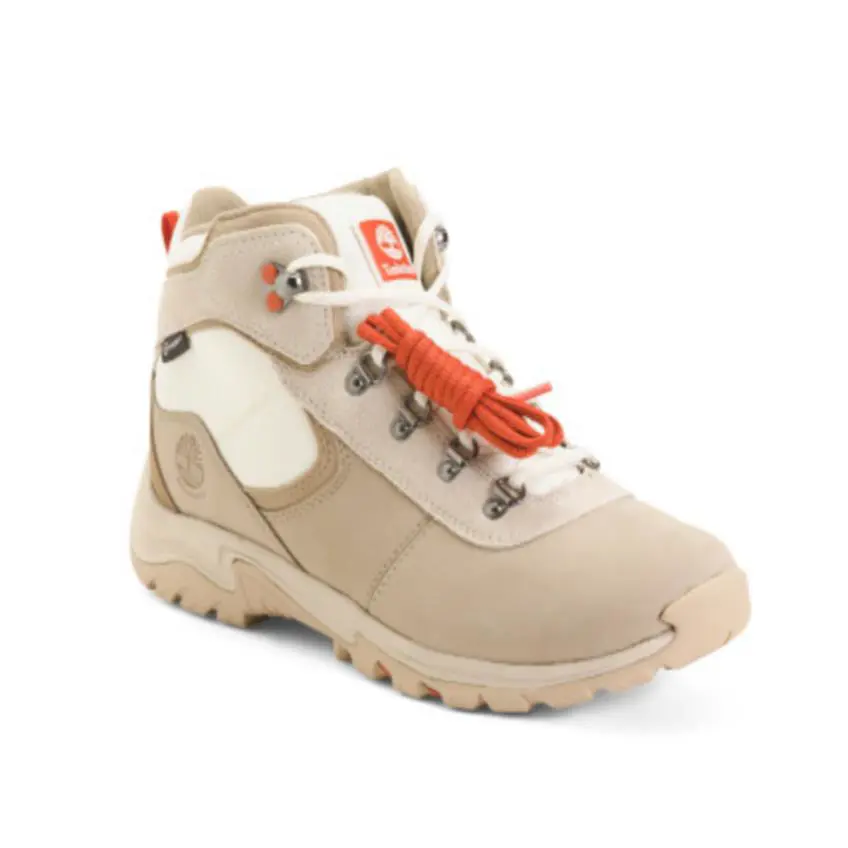 Timberland Women`s Mt. Maddsen Waterproof Light Brown Nubuck Boots Size 8M/