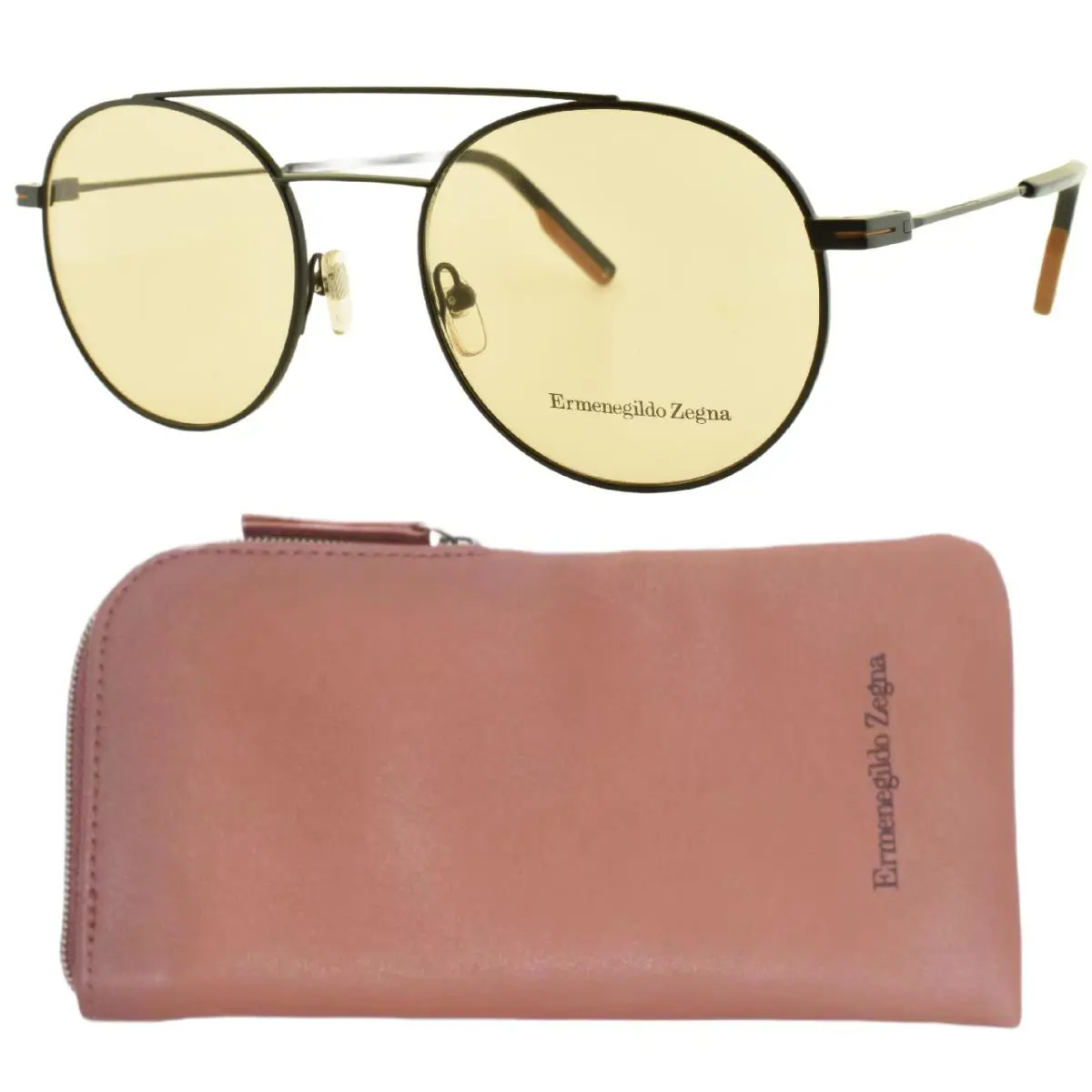 EZ5162 002 53-20-145 Matte Black Pilot Full Rim Sunglasses by Ermenegildo Zegna