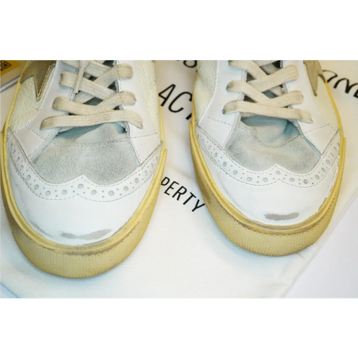 Golden Goose shoes - Golden Goose Mid Star - Mid Star - GWF00122F00322115375 - Silver / White / Taupe (UPC: 8050235433199) 2
