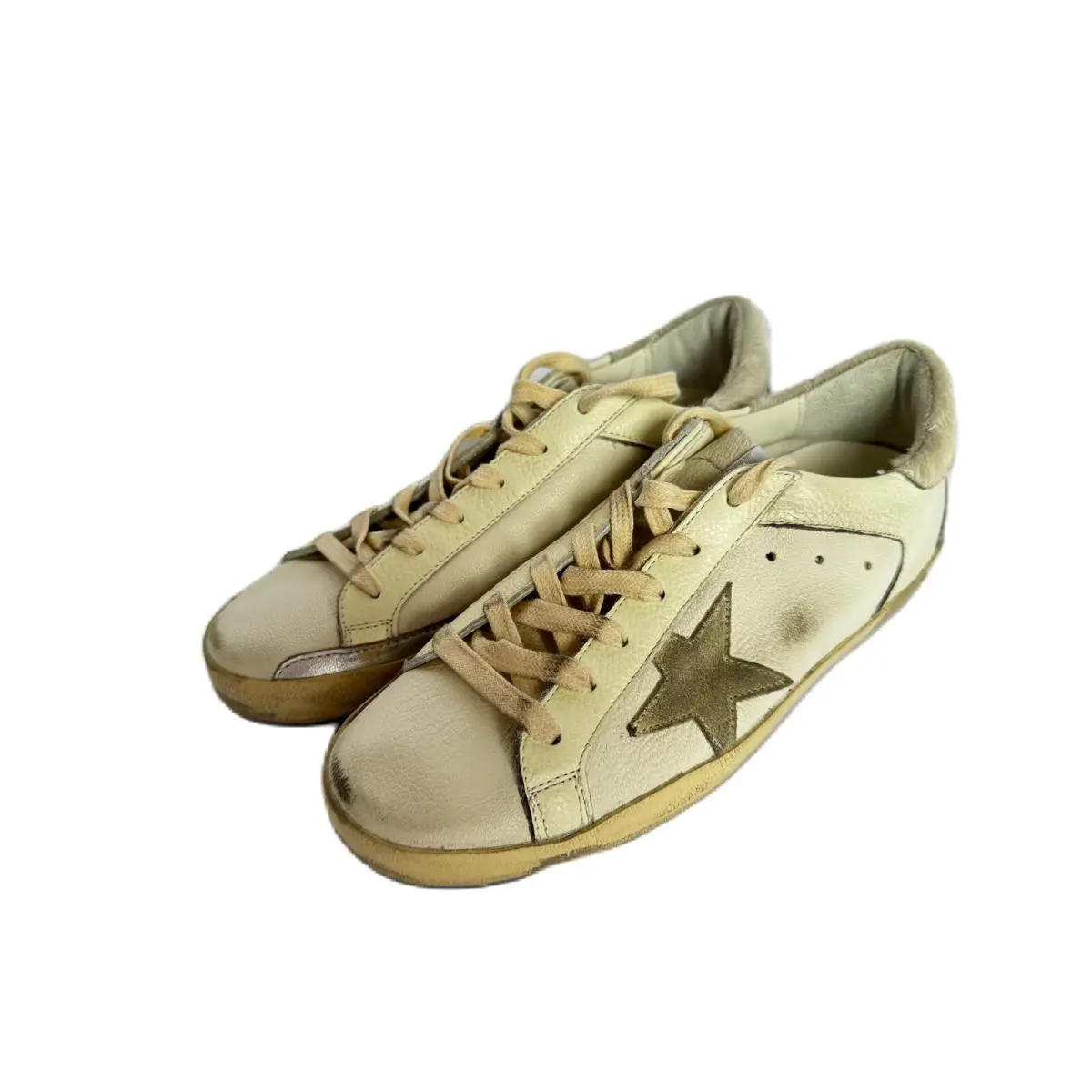 Golden Goose shoes - Golden Goose Super-Star - GWF00104F00320511110FS - White Cream Silver (UPC: 8050235365735) 1