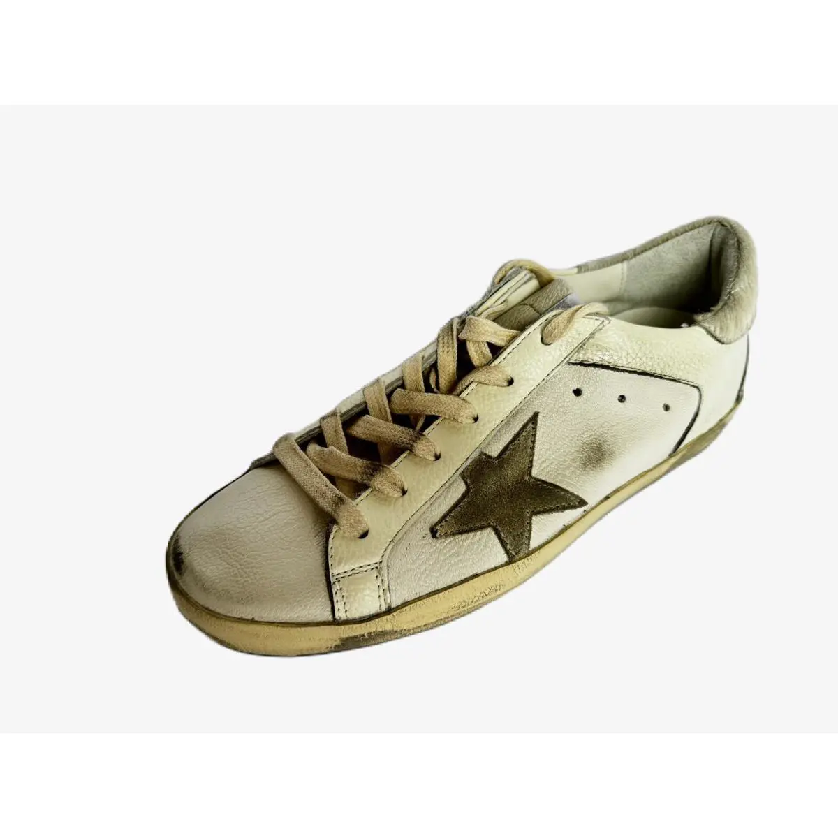 Golden Goose shoes - Golden Goose Super-Star - GWF00104F00320511110FS - White Cream Silver (UPC: 8050235365735) 0
