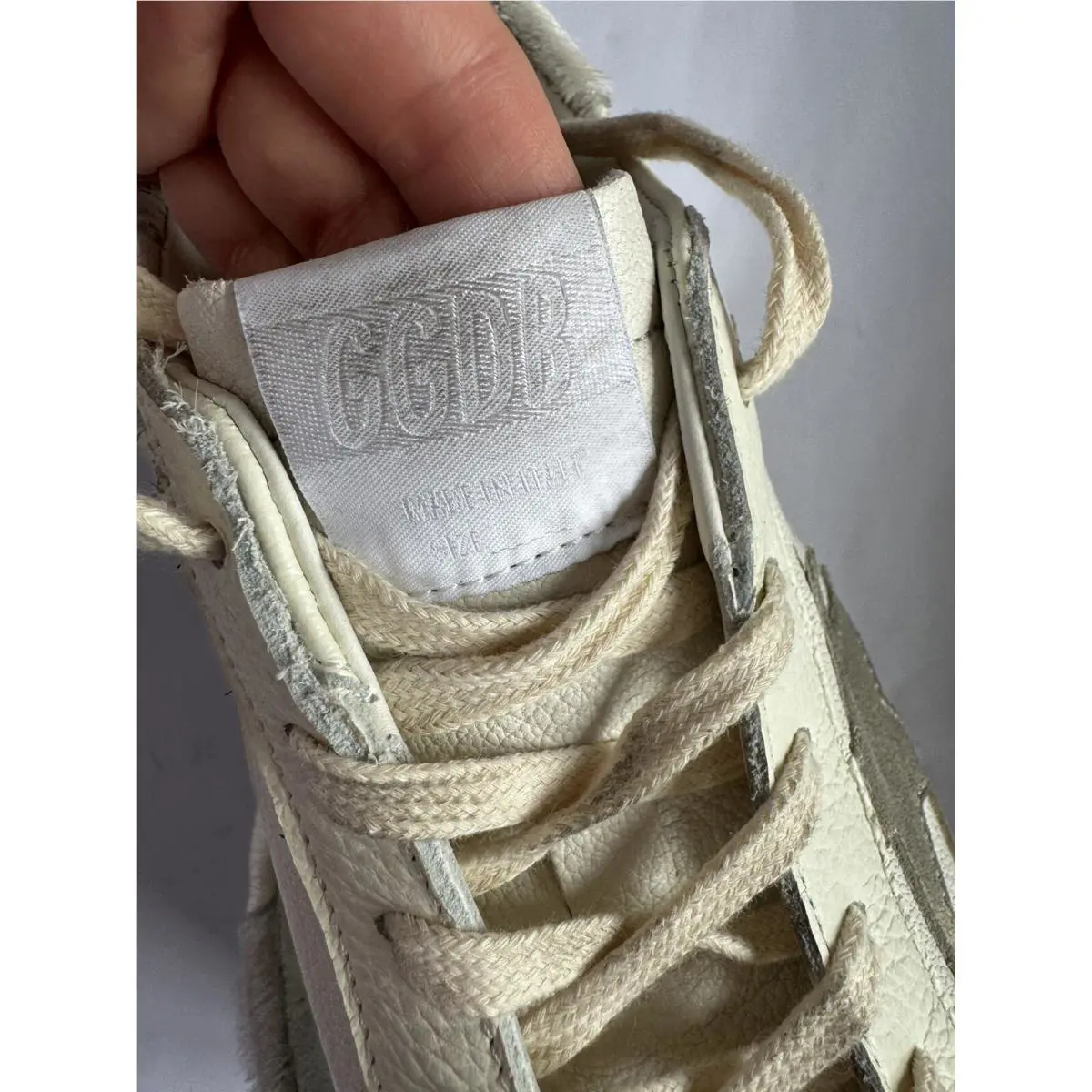 Golden Goose shoes - Golden Goose Super-Star - GWF00104F00320511110FS - White Cream Silver (UPC: 8050235365735) 5