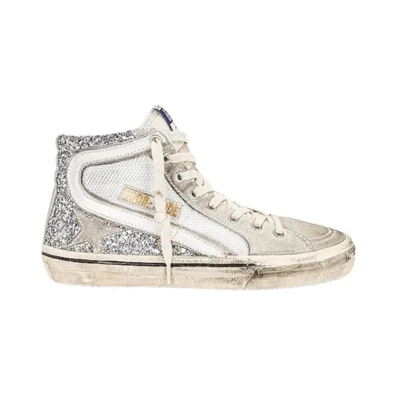 Golden Goose Slide Silver Glitter Women`s GWF00116.F004148.60404-37