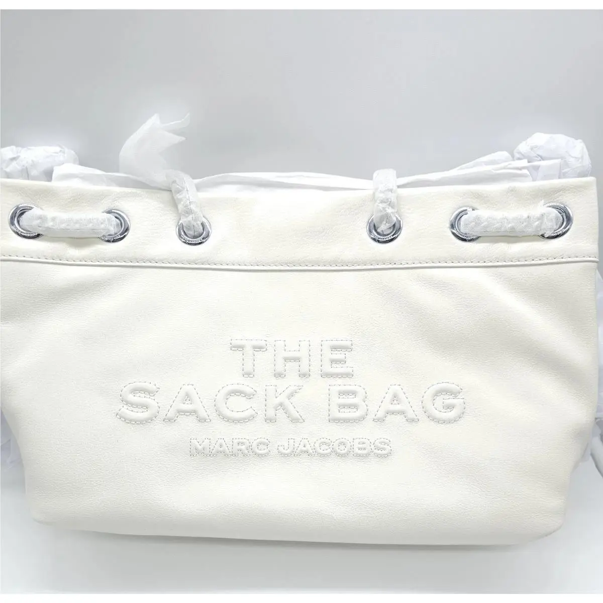 Marc Jacobs The Small Chain Sack Bag Leather White MK02511079