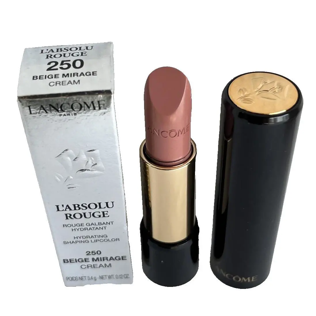 Lancome Lacome L`absolu Rouge Hydrating Shaping Lip Color 250 Beige Mirage Cream 3.4 g