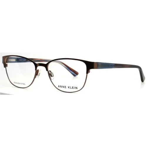 Anne Klein AK5087 200 Mocha Womens Semi Cat Eye Eyeglasses 52-17-140 B:38