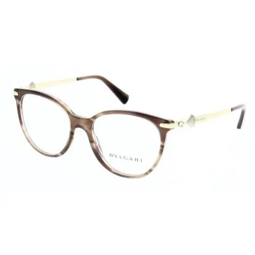 Bvlgari BV4143B 5240 51MM Gold Striped Brown Eyeglasses 51mm