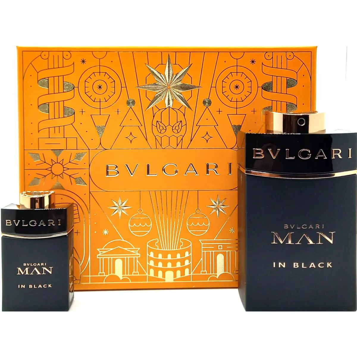 Bvlgari Man IN Black 2 Pcs Gift Set For Men Edp 3.4 Oz and 0.5 Oz