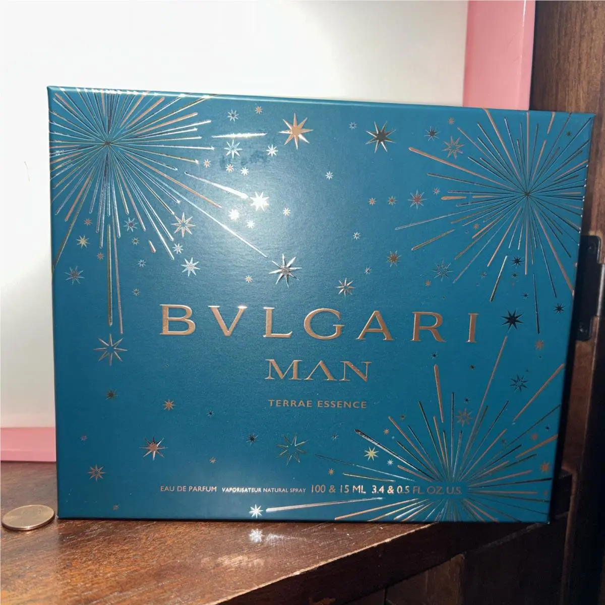 Bvlgari Man Terrae Essence Edp Sprays Gift Box 3.4oz 0.5 oz