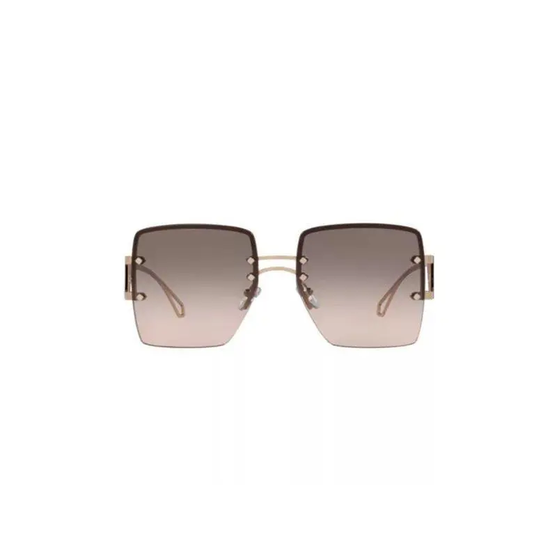 Bvlgari Sunglasses Pink Gold W/ Pink Gradient Grey 57-16-140