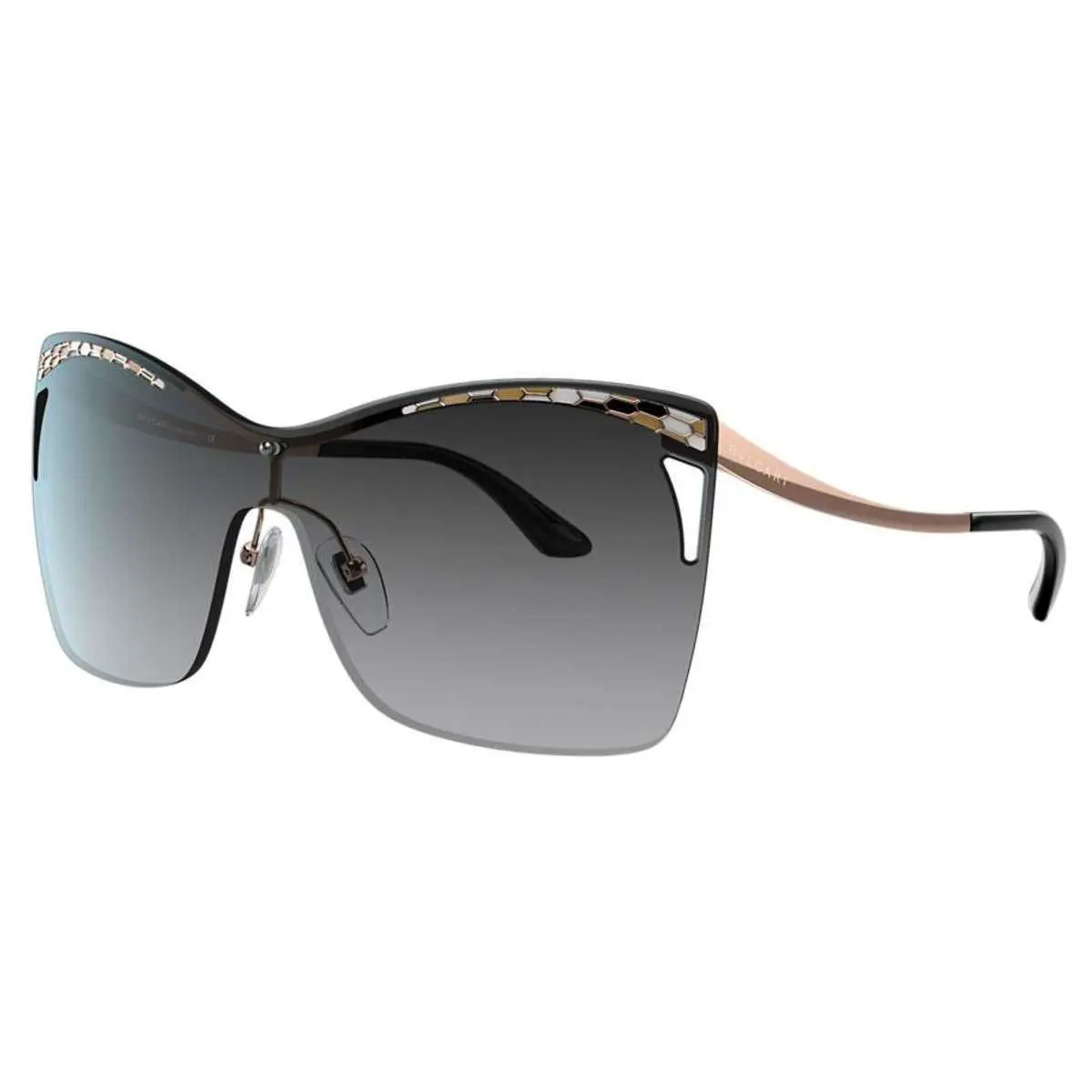 Bvlgari Sunglasses Pink Gold W/ Grey Gradient 40-140-140