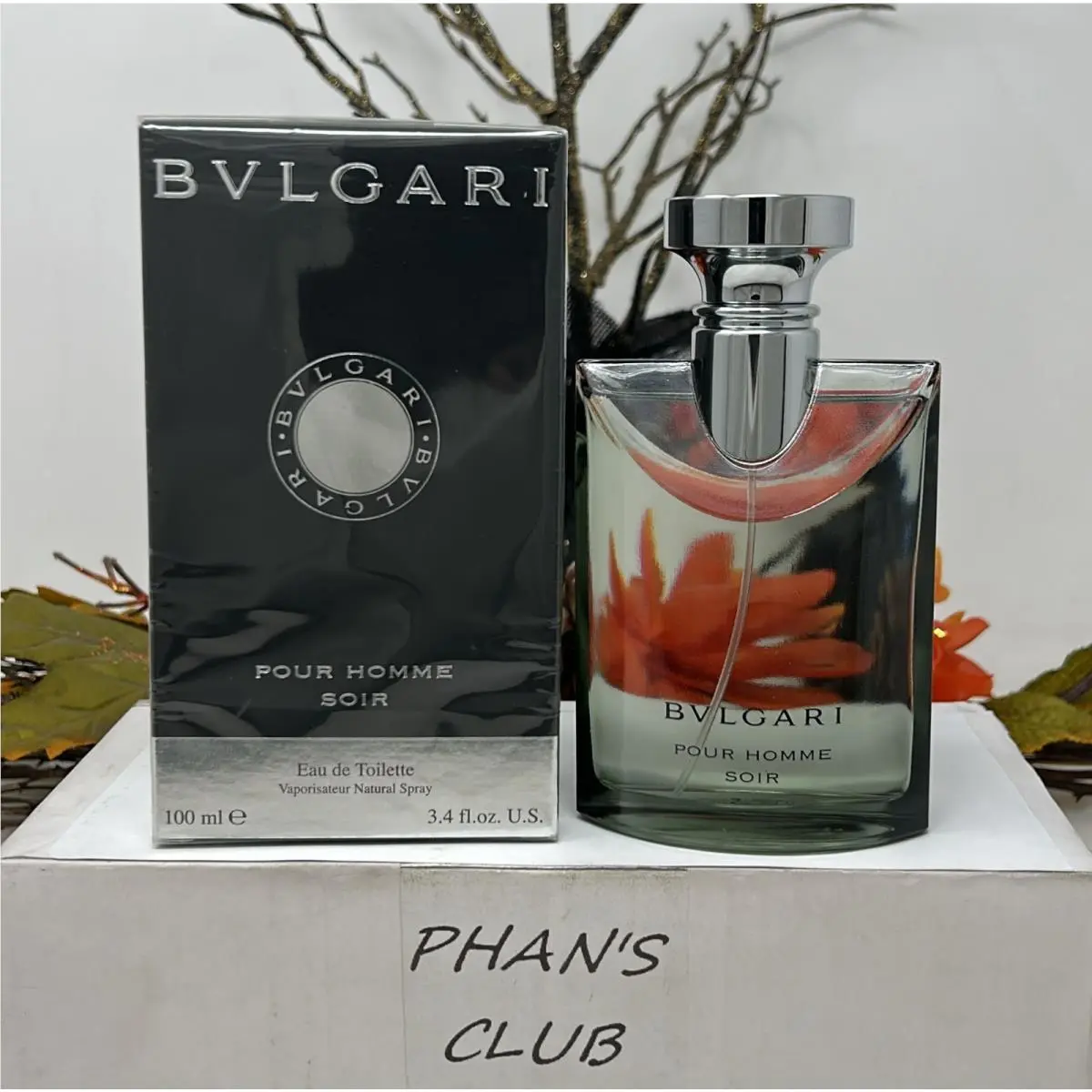 Bvlgari Pour Homme Soir 3.4oz Eau de Toilette Woody Floral Musk Cologne For Men