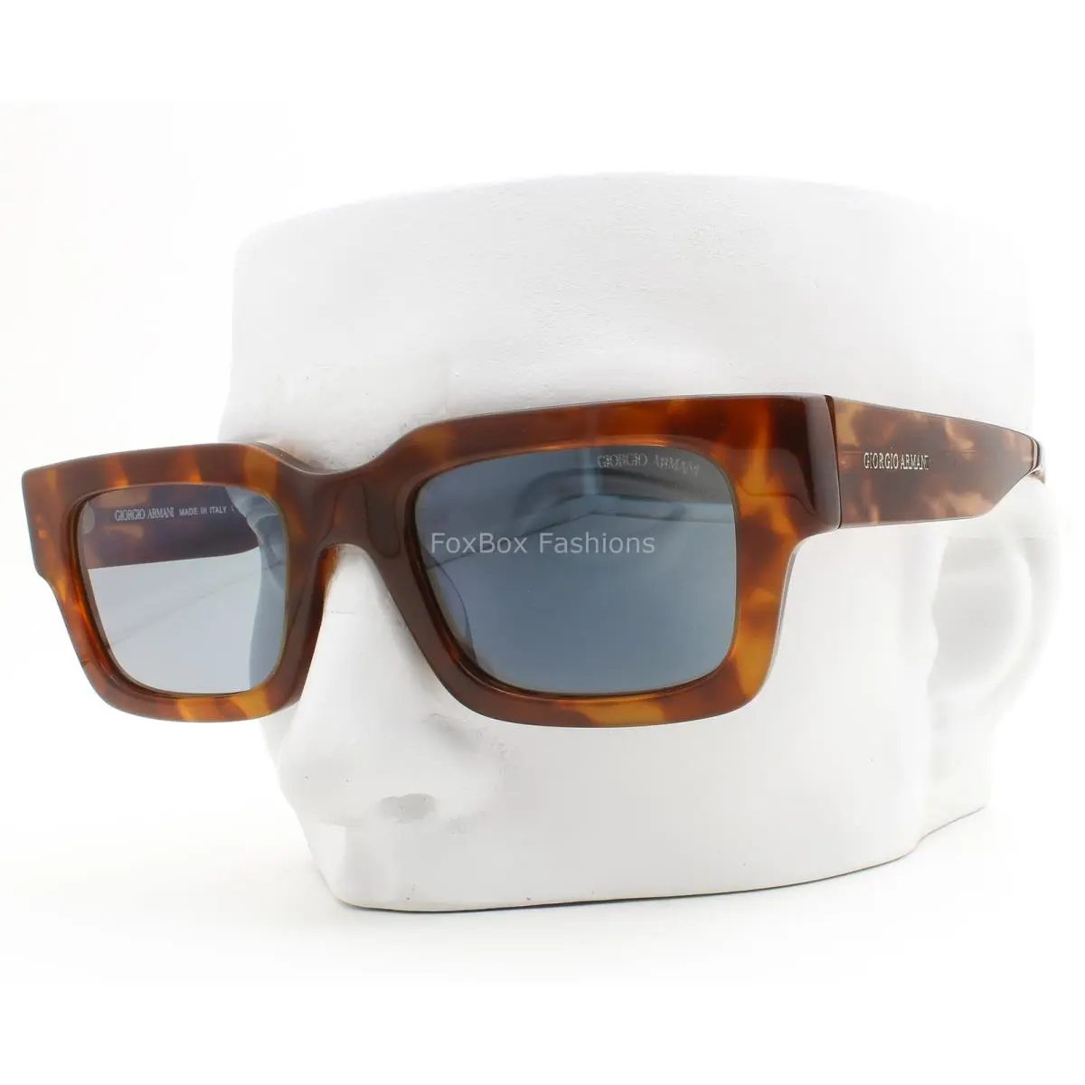 Giorgio Armani Sunglasses Brown Havana Blue Glass AR 8184-U 5988/02 with Case
