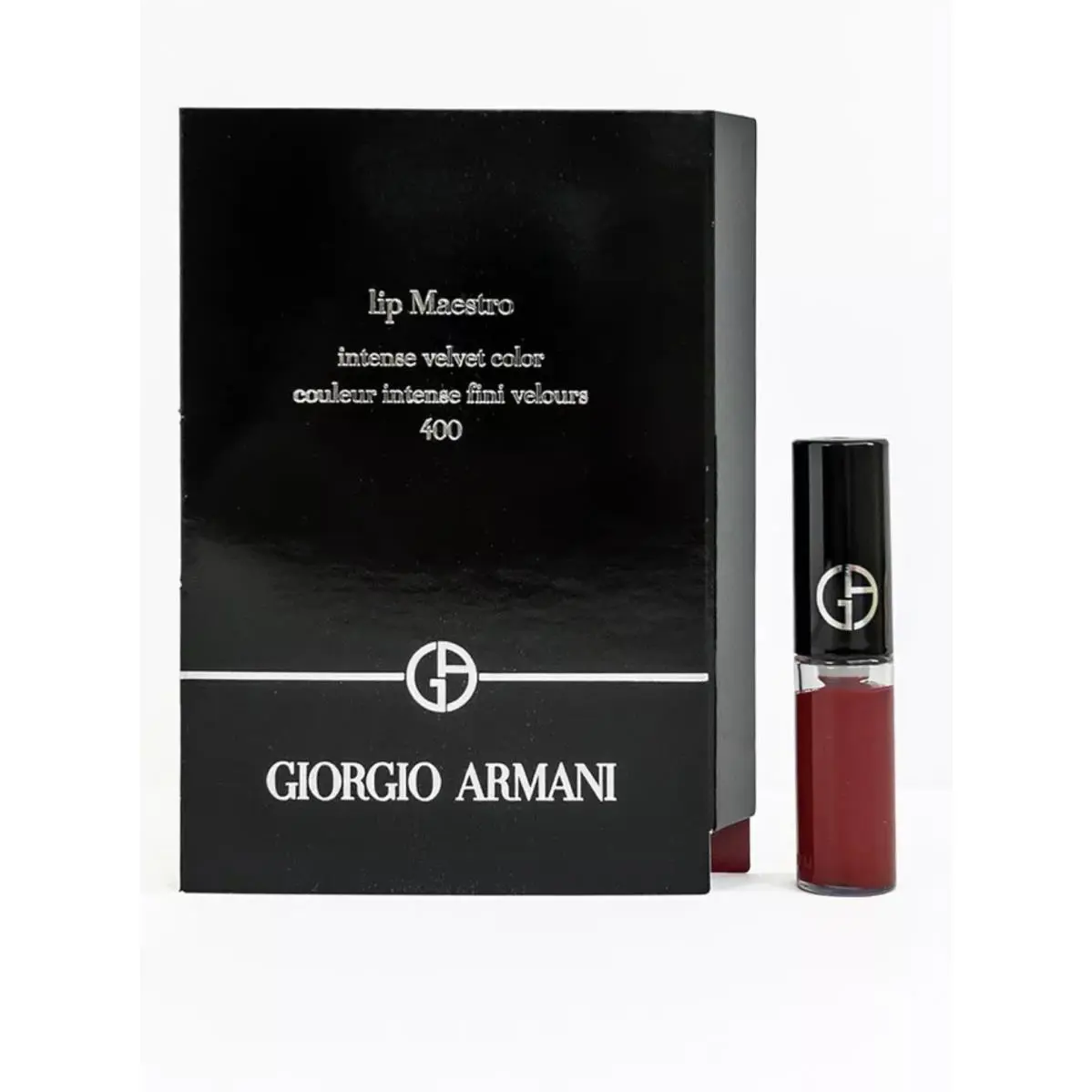 2X Giorgio Armani Lip Maestro Intense Velvet Color 400 Mini Size 1.5 ml/0.05 oz