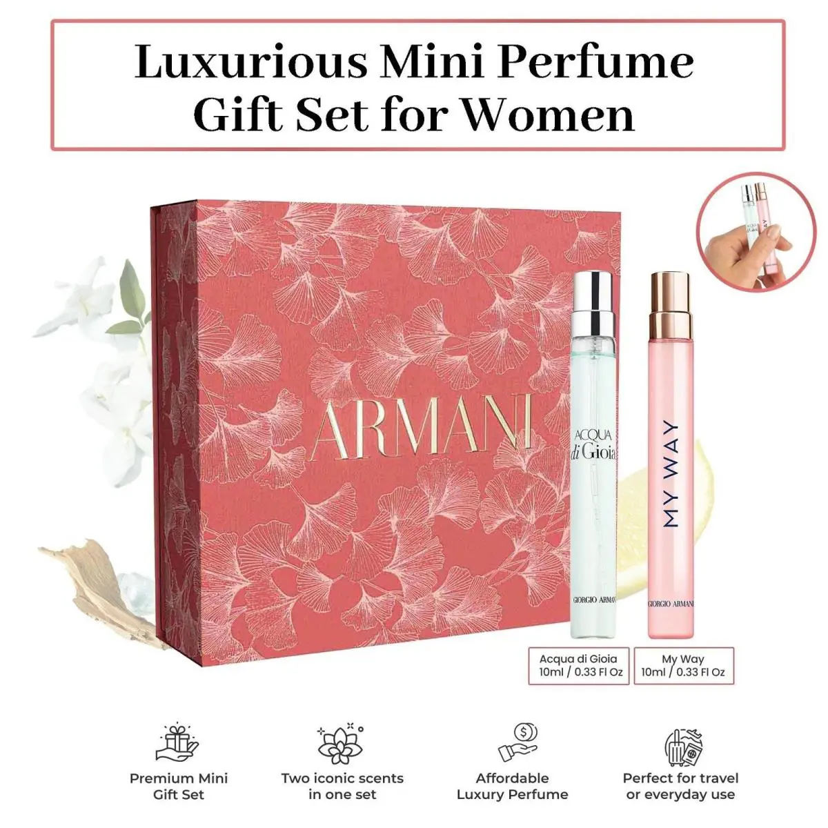 Giorgio Armani Perfume For Women Edp 2x 10ml Travel Spray Set