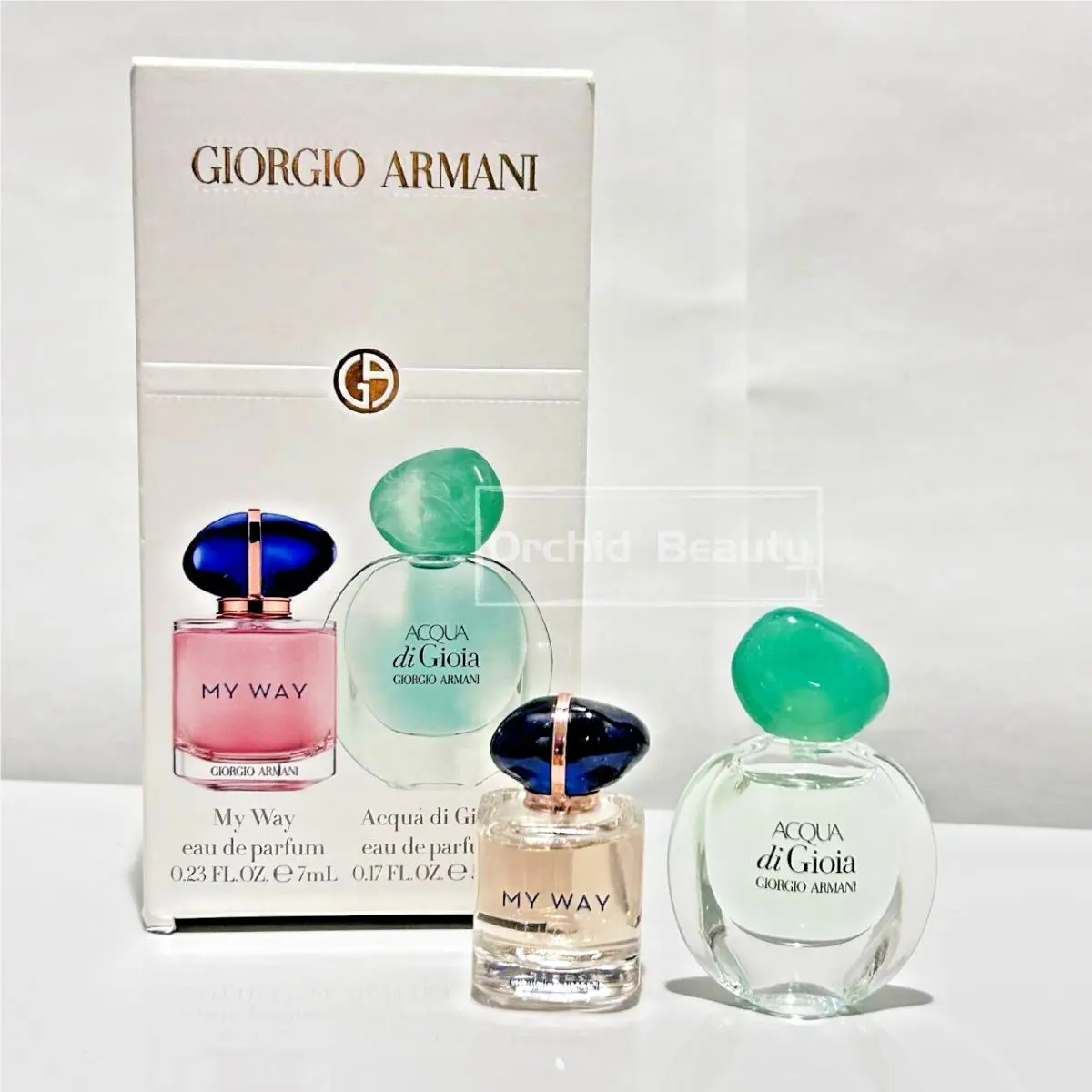 2PC Giorgio Armani My Way Acqua di Gioia Edp Perfume Splash Mini Set