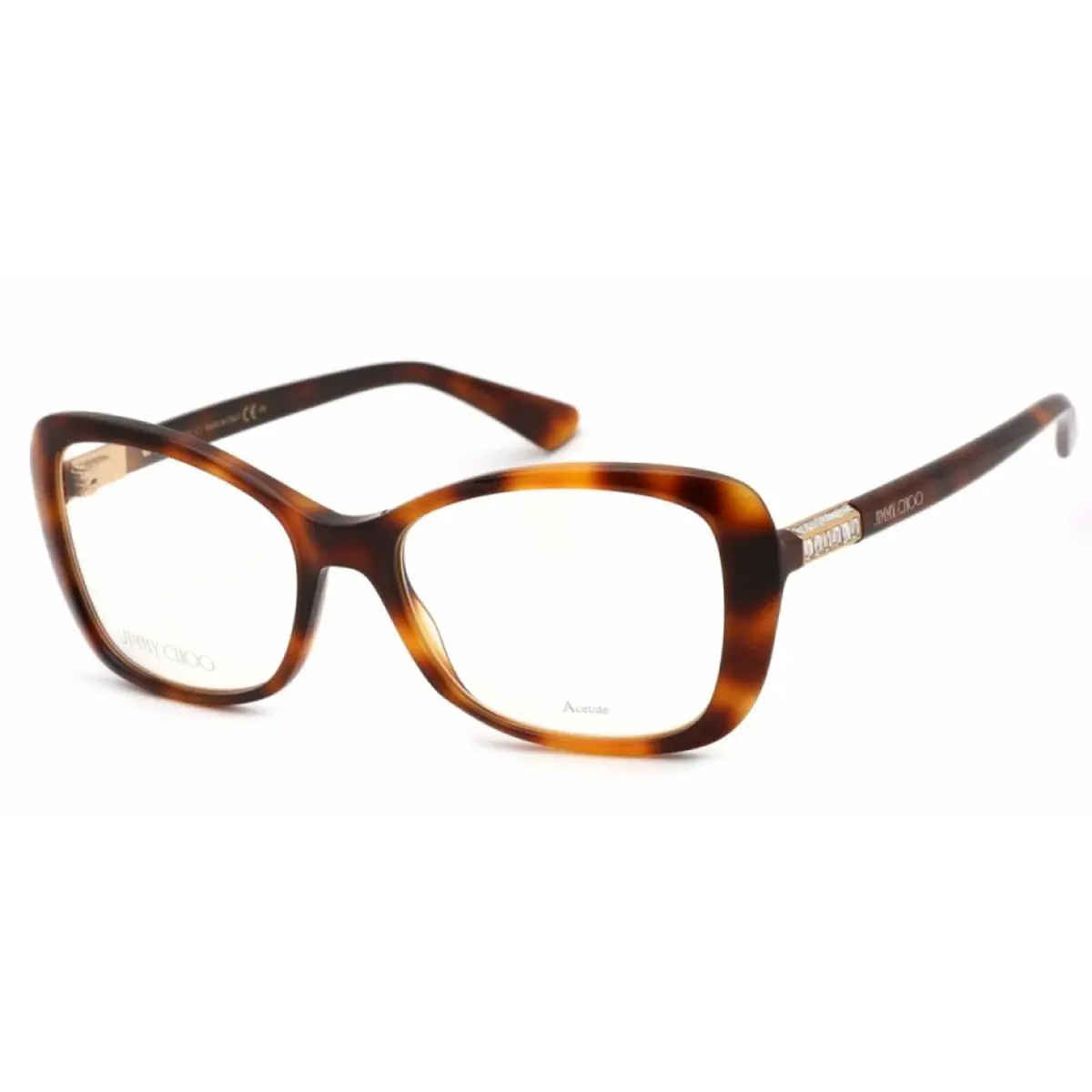Jimmy Choo Women’s Havana Butterfly Eyeglass Frames - 284 0086 00 Made In Italy