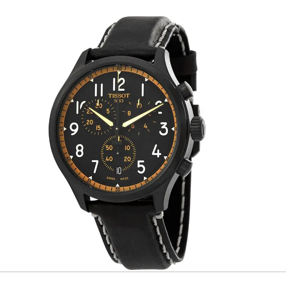 Tissot Men`s T-sport Chronograph Quartz Black Dial Watch - T1166173605202