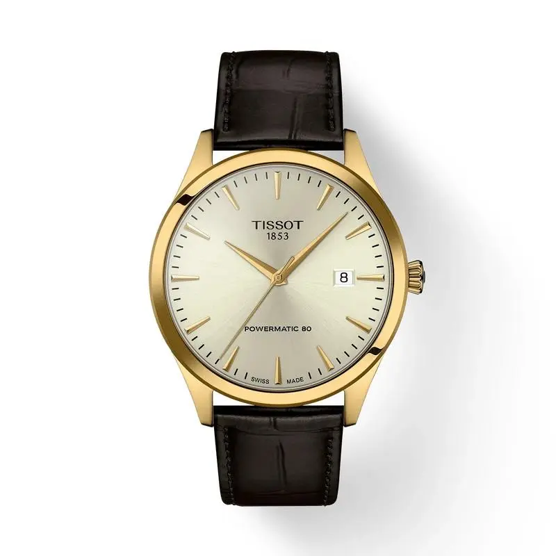 Tissot Classic Dream 40mm Ivory Dial Brown Leather Band Watch T1584073626100