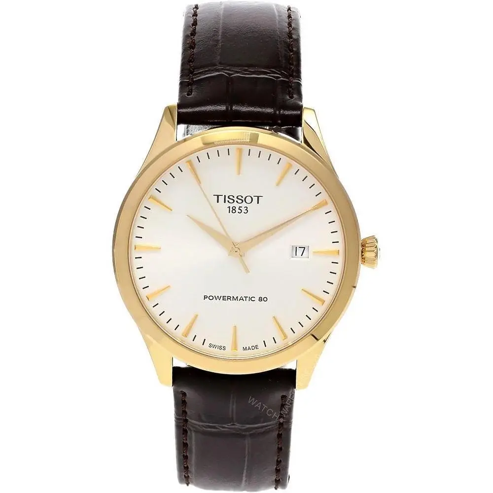 Classic Dream Auto 40mm Ivory Dial Leather Men`s Watch T158.407.36.261.00 by Tissot