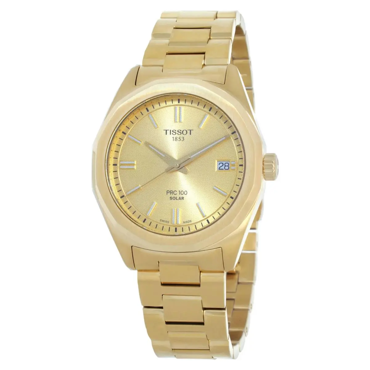 Prc 100 Quartz Solar Champagne Dial Ladies Watch T1518223302100 by Tissot