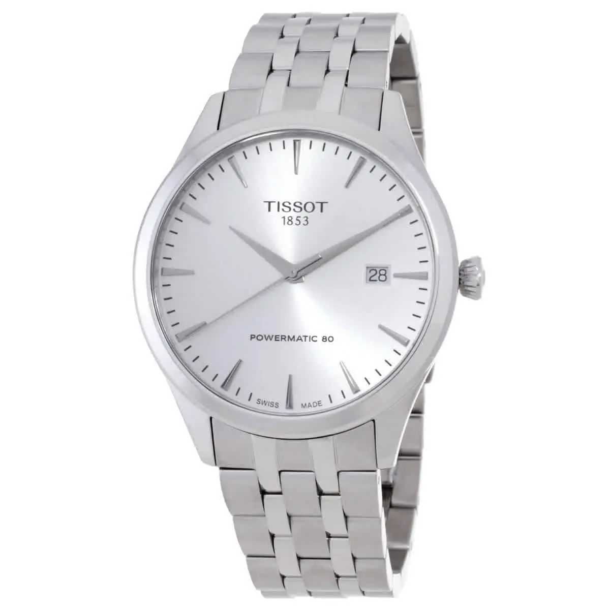 Tissot Classic Dream Automatic Silver Dial Men`s Watch T1584071103100 - Dial: Silver, Band: Silver-tone, Bezel: Silver-tone
